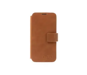 FIXED ProFit Kožené pouzdro typu kniha pro Apple iPhone 14 Pro Max hnědá
