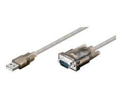 MicroConnect kabel USB2.0 A (M) - DB9 Sériový (M) 1,5m čirá