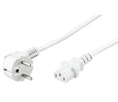 MicroConnect Síťový napájecí kabel Schuko 90° úhel - C13 5m bílá