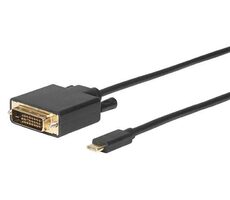 MicroConnect kabel USB-C (M) - DVI-D Dual-Link (M) 1.8m černá 