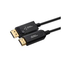 MicroConnect Premium Optic Fiber Kabel DisplayPort 1.4 (M) - HDMI 2.0 (M) 15m černá