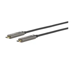MicroConnect Premium Optic Fiber Video kabel USB C M-M 10m černá 