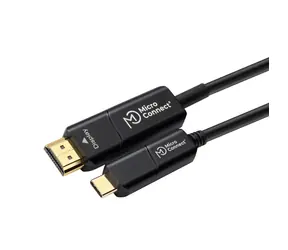 MicroConnect Premium Active Optic Fiber kabel USB C - HDMI 2.0 M-M 15m černá 