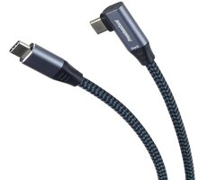 PremiumCord USB-C zahnutý kabel ( USB 3.2 GEN 2x2 3A 60W 20Gbits ) 1m