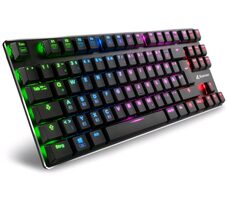 Sharkoon PureWriter TKL černá / nízkoprofilová herní klávesnice / mechanická / drátová / RGB / Kailh Blue spinač / US