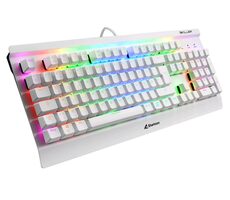 Sharkoon SGK3 - Kailh Red bílá / herní klávesnice / mechanická / RGB / Kailh Red spínač / US