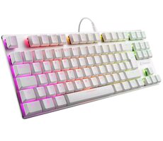 Sharkoon PureWriter TKL RGB Kailh Red bílá / nízkoprofilová herní klávesnice / mechanická / RGB / Kailh Red / US