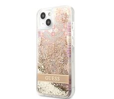 GUESS Liquid Glitter Paisley Zadní Kryt pro Apple iPhone 13 mini zlatá