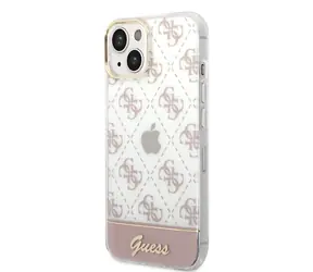 GUESS PC/TPU Peony Glitter Script Logo Zadní kryt pro Apple iPhone 14 Plus růžová / doprodej