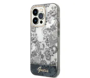 GUESS PC/TPU Toile De Jouy Zadní Kryt pro Apple iPhone 14 Pro Max šedá