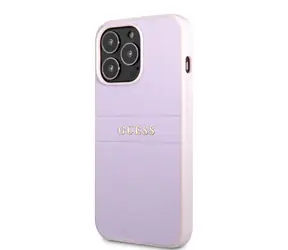 GUESS PU Leather Saffiano Zadní Kryt pro Apple iPhone 13 Pro fialová