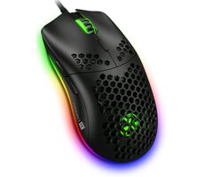 CONNECT IT BATTLE AIR 2 černá / Herní optická myš / 12800 DPI / 6 tlačítek / USB / 1.8m 