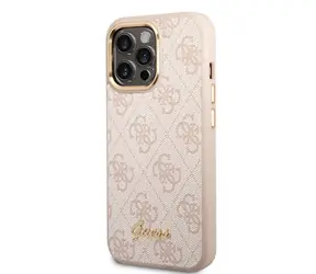 GUESS PC/TPU 4G Metal Camera Outline Zadní Kryt pro Apple iPhone 14 Pro růžová