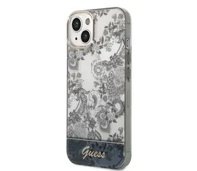 GUESS PC/TPU Toile De Jouy Zadní Kryt pro Apple iPhone 14 Plus šedá