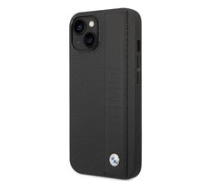 BMW Signature Leather Big Logo Zadní Kryt pro Apple iPhone 14 Plus černá