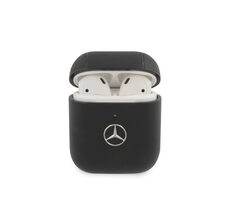 Mercedes Kožené Pouzdro pro Apple AirPods 1 & 2 černá