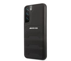 AMG Genuine Leather Perforated Zadní Kryt pro Samsung Galaxy S22+ černá