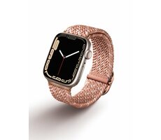 Uniq Aspen Designer Edition Braided řemínek pro Apple Watch 41 & 40 & 38mm - CITRUS PINK (růžová)