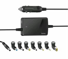 Hama 200008 univerzální napájecí adaptér pro notebook do auta 70W ( 15-19V) 8 koncovek
