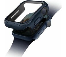 Uniq Torres antimikrobiální ochranné pouzdro s 9H tvrzeným sklem pro Apple Watch 40mm - NAUTICAL BLUE (modrá)