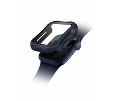 Uniq Torres antimikrobiální ochranné pouzdro s 9H tvrzeným sklem pro Apple Watch 44mm - NAUTICAL BLUE (modrá)