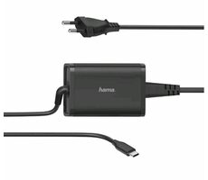 Hama 200006 USB-C napájecí zdroj 1.15m černá / 65W / 5-20V 