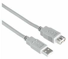 Hama 200906 prodlužovací USB 2.0 kabel 3 m šedá / nebalený