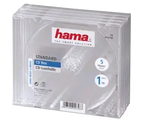 Hama 44748 CD BOX náhradní obal 5ks transparentní-černá