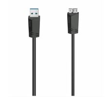 Hama 200626 micro USB 3.0 kabel USB-A na MicroUSB 3.0 0.75 m černá 