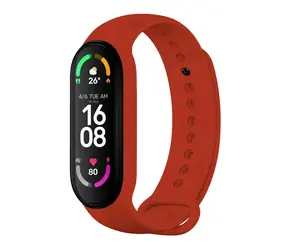 FIXED Silikonový řemínek Strap pro Xiaomi Band 7/Mi Band 6/Mi Band 5 červená