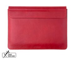 FIXED Oxford Kožené pouzdro pro Apple MacBook Air 13.6" (2022) M2 červená