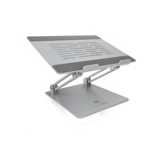 Icy Box IB-NH300 stříbrná / Držák na notebook / nastavitelná výška / až 17" / hliník