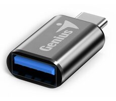 GENIUS ACC-C2A redukce z USB-C M na USB-A  F šedá