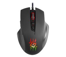 Defender Myš Wolverine GM-700L RGB černá / Herní optická myš / 12800DPI / USB / 6 tlačítek