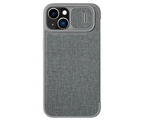 Nillkin Qin Book PRO Cloth Pouzdro pro Apple iPhone 14 Plus Classical šedá