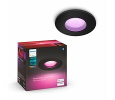 Philips Hue WACA Xamento podhledové LED svítidlo 1x GU10 5.7W černá / 350lm / 2000-6500K / RGB / IP44