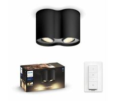 Philips Hue WA Runner bodové LED svítidlo GU10 2x5W černá / 350lm / 2200-6500K / IP20 / ovladač