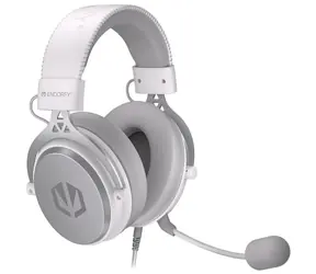 Endorfy VIRO Onyx White / herní sluchátka s mikrofonem / odjímatelný mikrofon / 3.5mm Jack / 53mm měniče / 1.2m