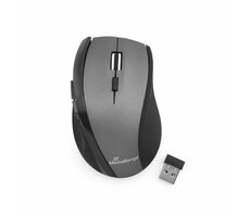 MediaRange MROS203 černo-šedá / bezdrátová optická myš / 1600dpi / USB / 5 tlačítek