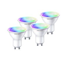Yeelight W1 barevná LED žárovka 4.5W 4 kusy / Patice GU10 / 2700-6500K / 4.5W / 350 lm / RGB / 2700-6500K