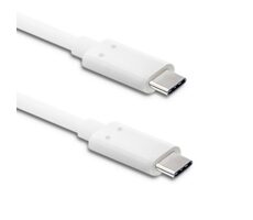 Qoltec 50508 USB-C - USB-C kabel 1m bílá / datový kabel / USB-C 3.1