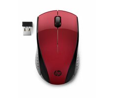 HP 220 červená  / bezdrátová myš / optická / 1600 dpi / USB