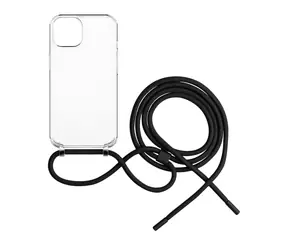 FIXED Pure Neck Pouzdro s černou šňůrkou na krk pro Apple iPhone 14 Plus
