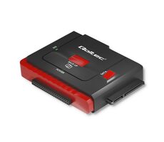Qoltec 50645 USB na SATA + IDE adaptér černá / datový adaptér / USB 3.0 / 2,5" SATA III / 2,5"+ 3,5" IDE 