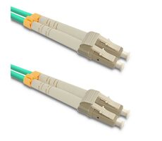 Qoltec 54081 Patchcord fiber optic LC-UPC 15 m zelená /optický kabel / Duplex / Multimode / OM3 