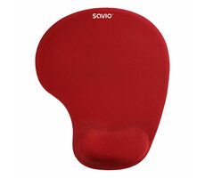 SAVIO MP-01BL červená / podložka pod myš se zápěstní opěrkou