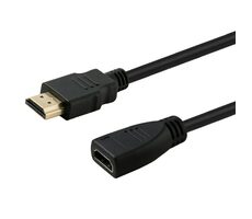 SAVIO CL-132 Kabel HDMI A - HDMI A M/F prodlužovací 1m černá