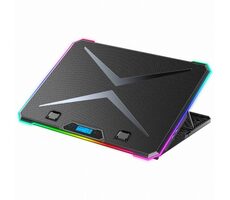 EVOLVEO Ania 9 RGB černá / chladicí podstavec pod notebooky 10" - 17" / 170&70 mm ventilátory