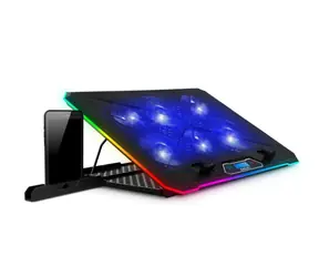 EVOLVEO Ania 9 RGB černá / chladicí podstavec pod notebooky 10" - 17" / 170&70 mm ventilátory