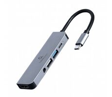 Gembird A-CM-COMBO5-02 / HUB 5V1 / HDMI / USB-A / USB-C / 3.5mm